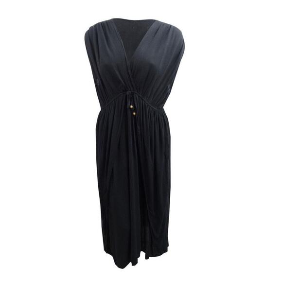 Raviya Women's Black Sleeveless Front Slit Swim Maxi Dress Cover Up Size 2X NWT - Picture 3 of 4